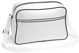 Bag Base BG14 - Bolsa de ombro retrô Branco / Preto