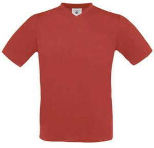 B&C CG153 - T-Shirt Gola V Exact V-Neck Vermelho