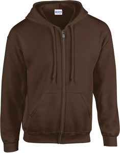 Gildan GI18600 - Sweatshirt 18600 Heavy Blend Com Capuz e Zíper Dark Chocolate