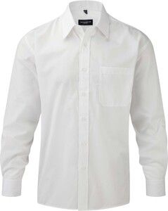 Russell Collection RU934M - Camisa Homem R934M Popeline Manga Comprida Branco