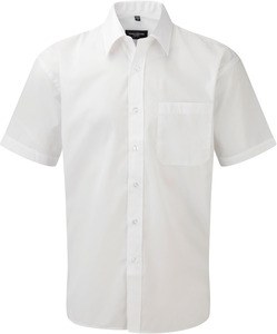 Russell Collection RU935M - Camisa Homem R935M Popeline Manga Curta Branco