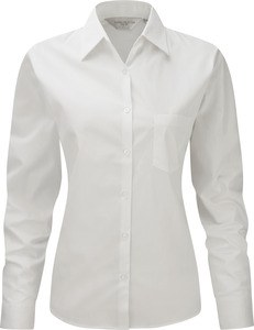 Russell Collection RU936F - Camisa Mulher R936F Popeline Manga Comprida Branco