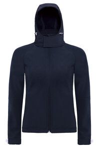 B&C B630F - Casaco Mulher Hooded Softshell Women Preto