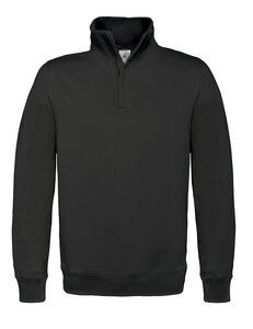 B&C BA406 - ID.004 ¼ zip sweatshirt Preto