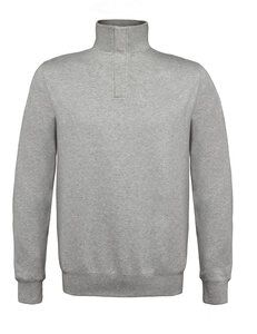 B&C BA406 - ID.004 ¼ zip sweatshirt Cinzento matizado