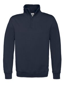 B&C BA406 - ID.004 ¼ zip sweatshirt Marinha