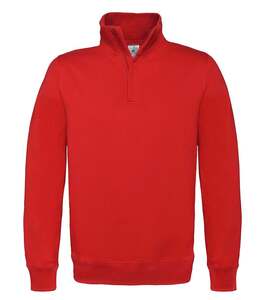 B&C BA406 - ID.004 ¼ zip sweatshirt Vermelho