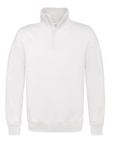 B&C BA406 - ID.004 ¼ zip sweatshirt Branco