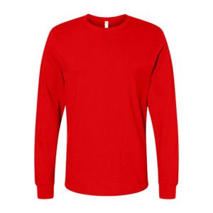 Fruit of the Loom SS200 - Sweatshirt Homem Manga Reta Vermelho