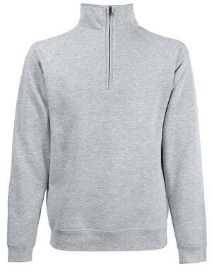 Fruit of the Loom SS830 - Sweatshirt Homem Com Gola Alta e Meio Zíper