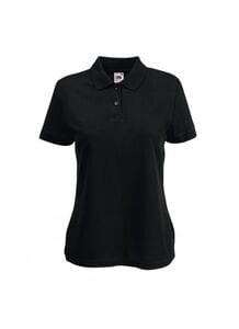 Fruit of the Loom SS212 - Polo Piqué Mulher 65/35 Preto