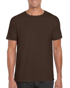 Gildan GD001 - T-Shirt Homem 64000 Softstyle Chocolate escuro