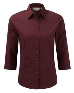 Russell J946F - Camisa de Mulher ¾ de manga easy care - fitted