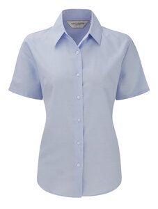 Russell J933F - Women's short sleeve Oxford shirt Oxford Blue