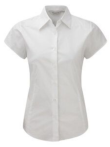 Russell J947F - Camisa elástica de manga curta para mulher - easycare