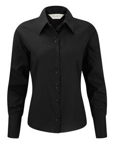 Russell J956F - Camisa de Mulher de manga comprida - ultimate non-iron shirt Preto