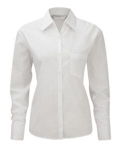 Russell Collection R-934F-0 - Camisa Mulher R934F Popeline Manga Comprida Branco