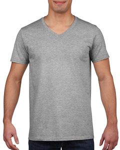 Gildan 64V00 - T-shirt Homem Gola V Soft Style Sport Grey (RS)