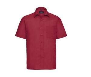 Russell Collection RU935M - Camisa Homem R935M Popeline Manga Curta Classic Red