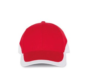 K-up KP045 - RACING - BONÉ BICOLOR DE 6 PAINÉIS Vermelho / Branco