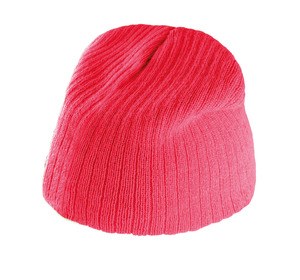 K-up KP517 - GORRO EM MALHA CANELADA Strawberry Pink