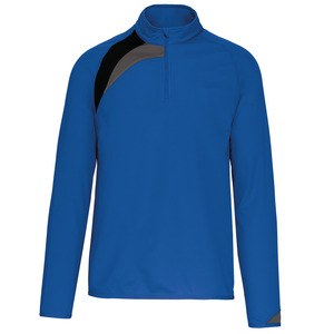 ProAct PA328 - SWEAT DE TREINO COM FECHO Sporty Royal Blue / Black / Storm Grey