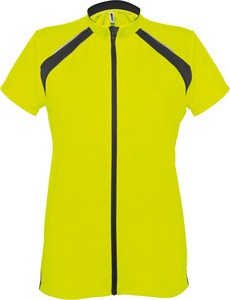 ProAct PA448 - T-SHIRT DE CICLISMO DE MANGA CURTA DE SENHORA Fluorescent Yellow / Black