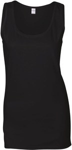 Gildan GI64200L - T-shirt Mulher Em Cavas 64200L Soft Style Black/Black