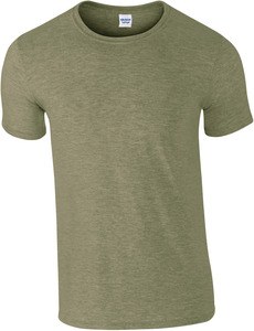 Gildan GI6400 - T-Shirt Homem 64000 Softstyle Heather Military Green