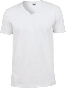 Gildan GI64V00 - T-shirt Homem Gola V 64V00 Soft Style Branco