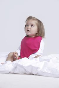 Larkwood LW082 - Babete de bebê 100% algodão Cor-de-rosa pálida