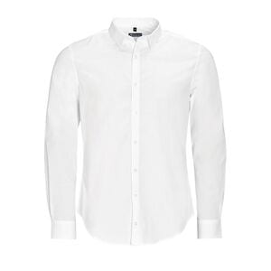 SOL'S 01426 - BLAKE MEN Camisa Stretch De Manga Comprida Para Homem Branco