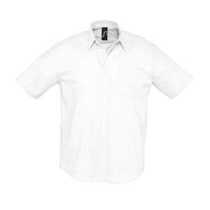 SOL'S 16010 - Brisbane Camisa Oxford De Manga Curta Para Homem Branco