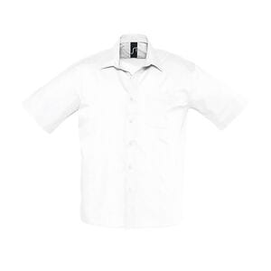 SOL'S 16050 - Bristol Camisa Popelina De Manga Curta Para Homem Branco