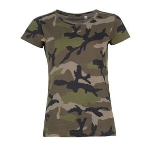 SOL'S 01187 - Camo Women T Shirt De Gola Redonda Para Senhora Camo