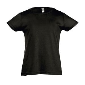 SOL'S 11981 - Cherry T Shirt De Gola Redonda Para Menina Preto profundo