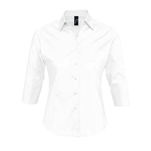 SOLS 17010 - Effect Camisa <Em>Stretch</Em> De Manga A 3/4 Para Senhora