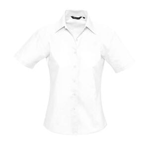 SOL'S 16030 - Elite Camisa Oxford De Manga Curta Para Senhora Branco