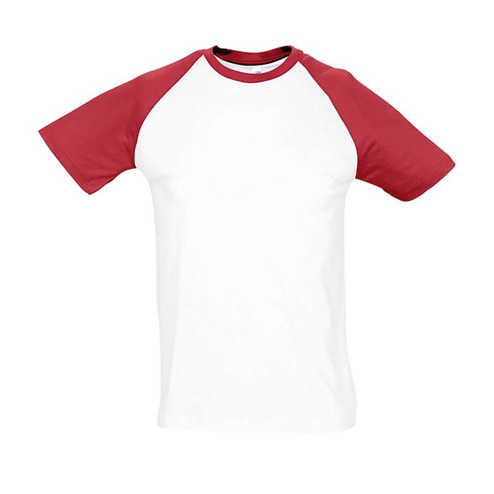 SOL'S 11190 - Funky T Shirt Bicolor Com Mangas Raglã Para Homem