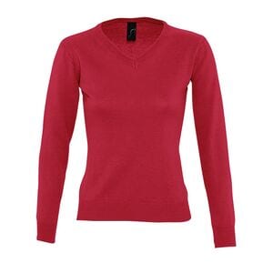 SOL'S 90010 - Galaxy Women <Em>Pull Over</Em> Decote Em «V» Para Senhora Vermelho