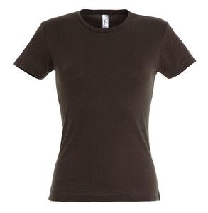 SOL'S 11386 - MISS T Shirt De Senhora Chocolate