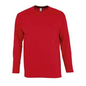 SOL'S 11420 - MONARCH T Shirt De Gola Redonda E Manga Comprida Para Homem Vermelho