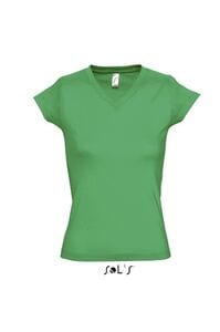 SOL'S 11388 - MOON T Shirt Com Gola Em «V» Para Senhora Verde dos prados