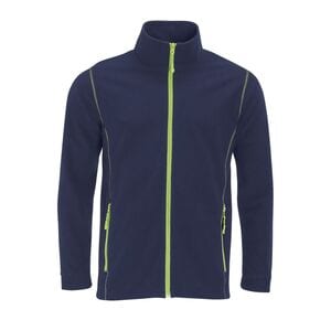 SOL'S 00586 - NOVA MEN Casaco Micro Polar Com Fecho Para Homem Azul marinho / Verde maçã