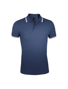 SOL'S 00577 - PASADENA MEN Polo Para Homem Azul profundo / Branco