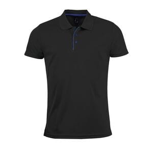 SOL'S 01180 - PERFORMER MEN Polo Desportivo Para Homem Preto