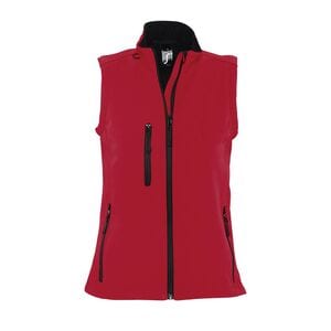 SOL'S 46801 - RALLYE WOMEN Softshell Sem Mangas Para Senhora Vermelho Pimenta