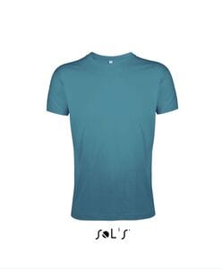 SOL'S 00553 - REGENT FIT T Shirt Justa De Gola Redonda Para Homem Azul pato