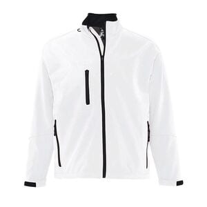 SOL'S 46600 - RELAX <Em>Softshell</Em> Com Fecho Para Homem Branco