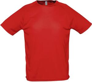 SOL'S 11939 - SPORTY T Shirt Com Manga Raglã Vermelho